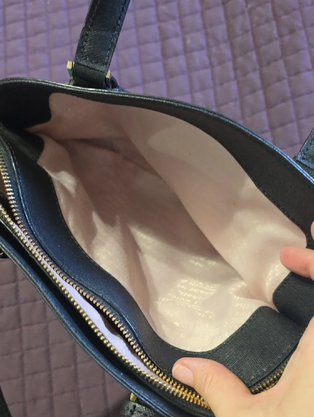 kate spade Black Floral Dome Satchel with Multicolor Blooms